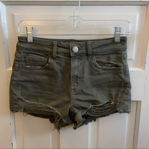 Army Green AEO Jean Shorts